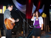Valerie and Clay leading worship at HBH seminar in Albuquerque, NM